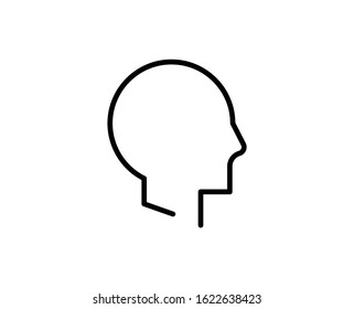 Head line icon. High quality outline symbol for web design or mobile app. Thin line sign for design logo. Black outline pictogram on white background