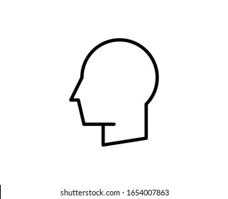 Head line icon. High quality outline symbol for web design or mobile app. Thin line sign for design logo. Black outline pictogram on white background