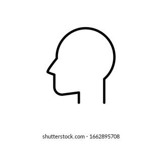Head line icon. High quality outline symbol for web design or mobile app. Thin line sign for design logo. Black outline pictogram on white background