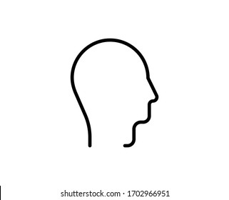 Head line icon. High quality outline symbol for web design or mobile app. Thin line sign for design logo. Black outline pictogram on white background