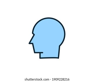 Icono de línea de cabezal. Símbolo de esquema de alta calidad para diseño web o aplicación móvil. Firma de línea delgada para el logotipo de diseño. Pictograma de contorno de color sobre fondo blanco