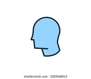 Icono de línea de cabezal. Símbolo de esquema de alta calidad para diseño web o aplicación móvil. Firma de línea delgada para el logotipo de diseño. Pictograma de contorno de color sobre fondo blanco