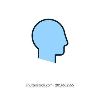Head line icon. High quality outline symbol for web design or mobile app. Thin line sign for design logo. Color outline pictogram on white background