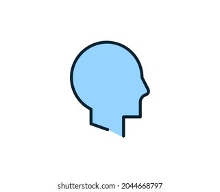 Head line icon. High quality outline symbol for web design or mobile app. Thin line sign for design logo. Color outline pictogram on white background