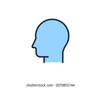 Head line icon. High quality outline symbol for web design or mobile app. Thin line sign for design logo. Color outline pictogram on white background
