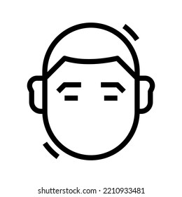 icono de línea de encabezado en fondo aislado
