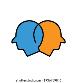 Head lineal color icon. the icon can be used for application icon, web icon, infographic. Editable stroke. Design template vector