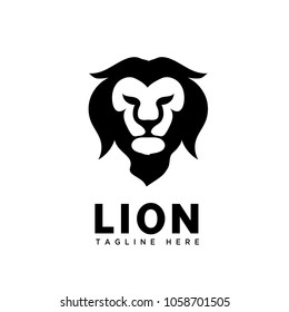 Head lion art logo