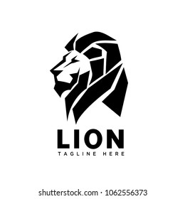 head lion brave art logo