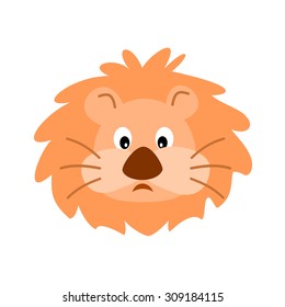 Head lion cartoon.