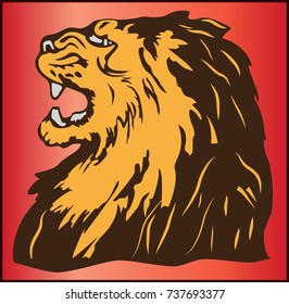 HEAD OF LION
Color image head of a lion   predatory animal
