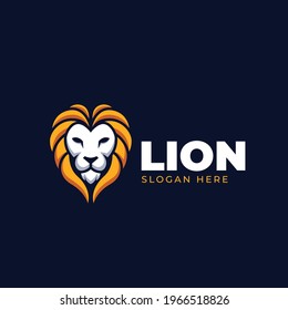 Head Lion Creartive Wild Logo Elegant Illsutration