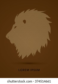 Head Lion designed using dot and spots graphic vector.