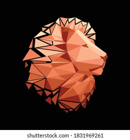 Head Lion Geometric illustration VECTOR DESIGN