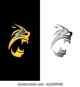 head lion icon logo animal