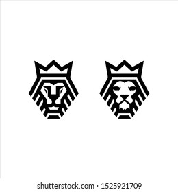 Head of an lion icon vector
