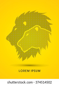Head Lion and Lioness designed using dots and spots graphic vector.