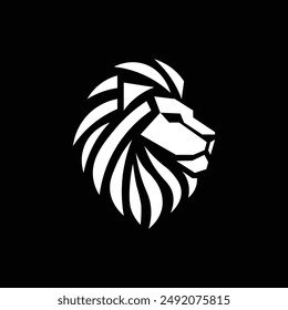 Head lion logo business minimalis logo strong animal lion logo 