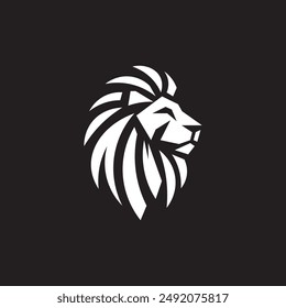 Head lion logo business minimalis logo strong animal lion logo 