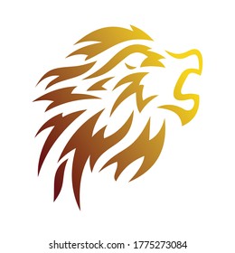 Head Lion Logo Design Template