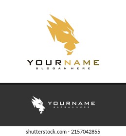 Head Lion logo design vector, Creative Lion logo concepts template illustration.