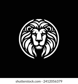 Head lion logo king and power symbol 