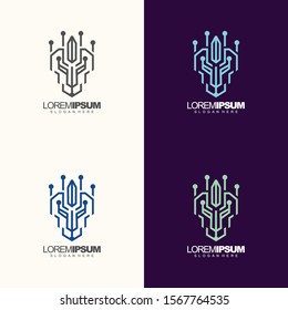 Head lion logo Premium Vector
