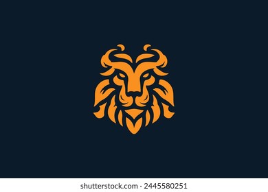 Head lion Logo, royal head lion logo