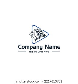  head lion logo, sample company logo, a simple vector design