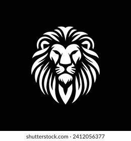 Head lion logo Tatto art king strong symbol 