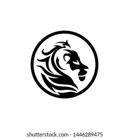 head of lion logo template