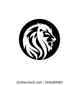 head of lion logo template