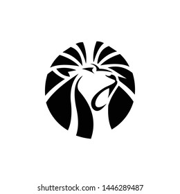 head of lion logo template