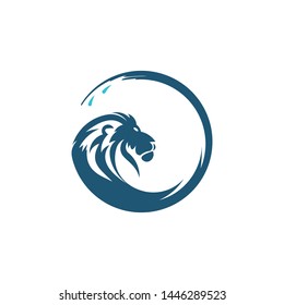 head of lion logo template