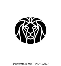 head of lion logo template