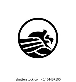 head of lion logo template