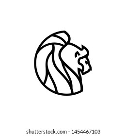 head of lion logo template