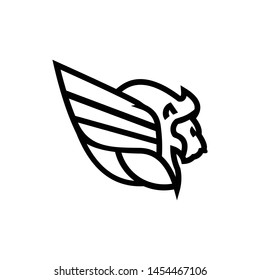 head of lion logo template