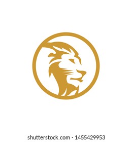 head of lion logo template