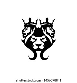 head of lion logo template