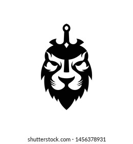 head of lion logo template