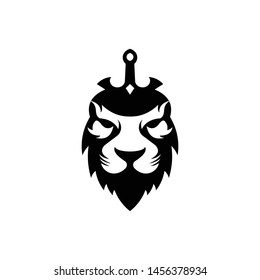 head of lion logo template