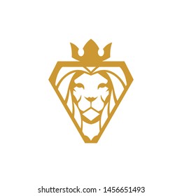 head of lion logo template