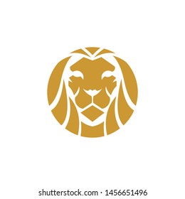 head of lion logo template