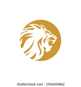 head of lion logo template