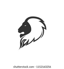 Head Lion Logo Vector Design