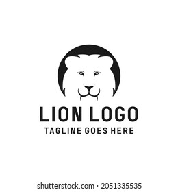 Head lion Logo vector design. luxury animal symbol icon graphic. royal and elegant emblem for Company and business