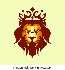 Head lion logo vector, template