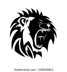 head lion logo vector.modern style logo template.head lion mascot logo template