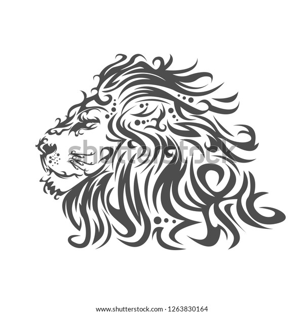 Стоковая векторная графика "Head Lion Ornament Head Lion Vector" ...